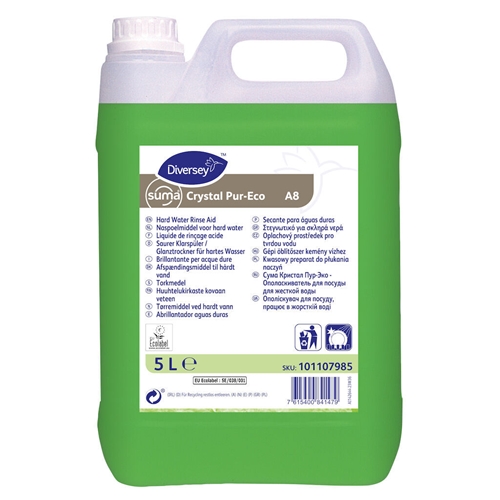 Afspændingsmiddel til opvaskemaskine flydende - 5L Suma Crystal Pur-Eco A8 - 2 stk.