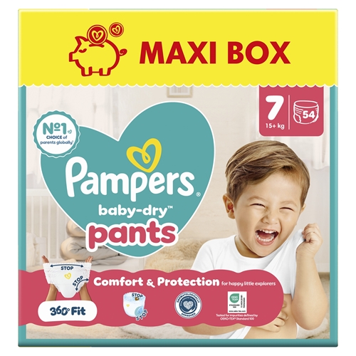 Bukseble Pampers Baby-Dry Pants - S7 15+ kg - 54 stk