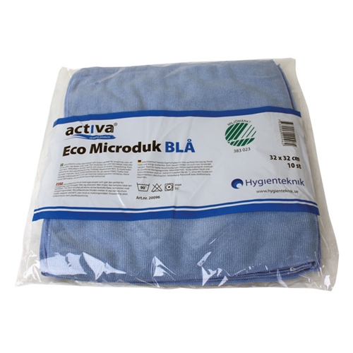 Activa ECO mikrokuitupyyhe 32x32 sininen Joutsenmerkki 10 kpl