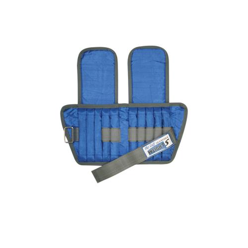 Adjustable ankle weight with cuff / 10 lb (20 x 0.5 lb inserts), blue, 2x | Alternative to dumbbells