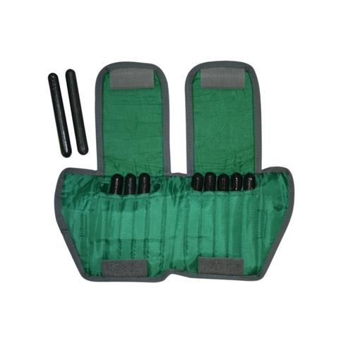 Adjustable ankle weight with cuff - 5 lb (10 x 0.5 lb inserts), green | Alternative to dumbbells