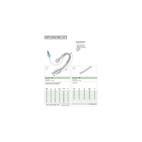 Præformet endotrakealtube Rüsch - 7,0 med cuff - 10 stk.