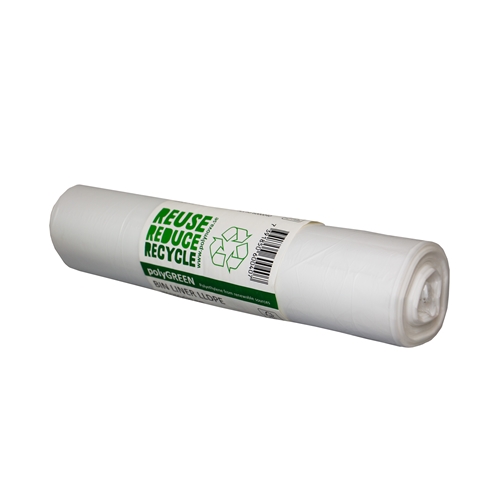 Affaldspose BIO LLD PolyGREEN - 30L 510x570mm 10my transparent - 100 stk