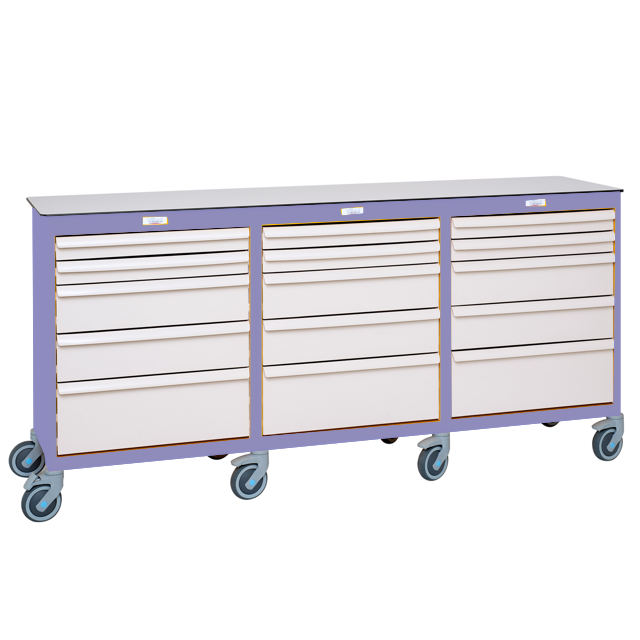 Mobil arbetsstation 3 block - Lila