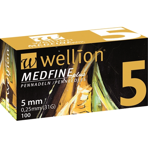 Pennkanyl Wellion Medfine plus – 31 G (0,25mm) x 5mm orange – 100 st