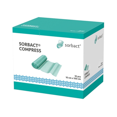 Bakteriebindende gazekompres Sorbact - 4x6 cm - 40 stk