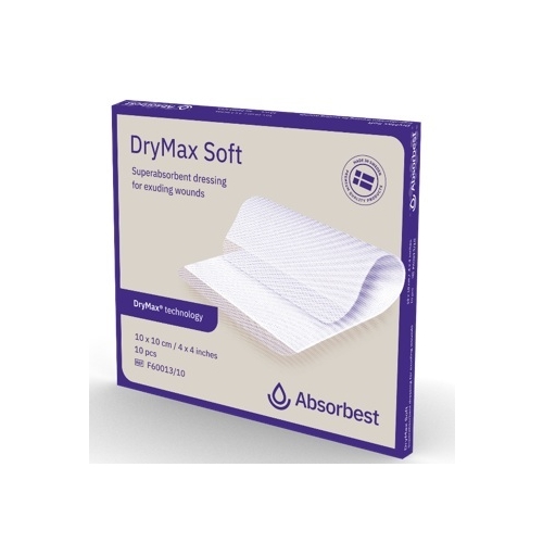 Superabsorberende bandage DryMax Soft - 10x10cm - 10 stk