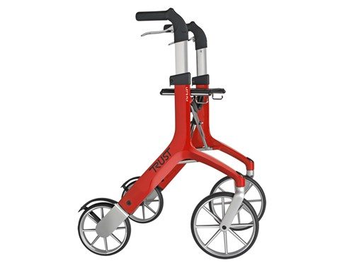 TrustCare - Let's Fly - premium rollator - Röd