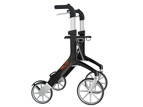 TrustCare - Let's Fly - premium rollator - Svart