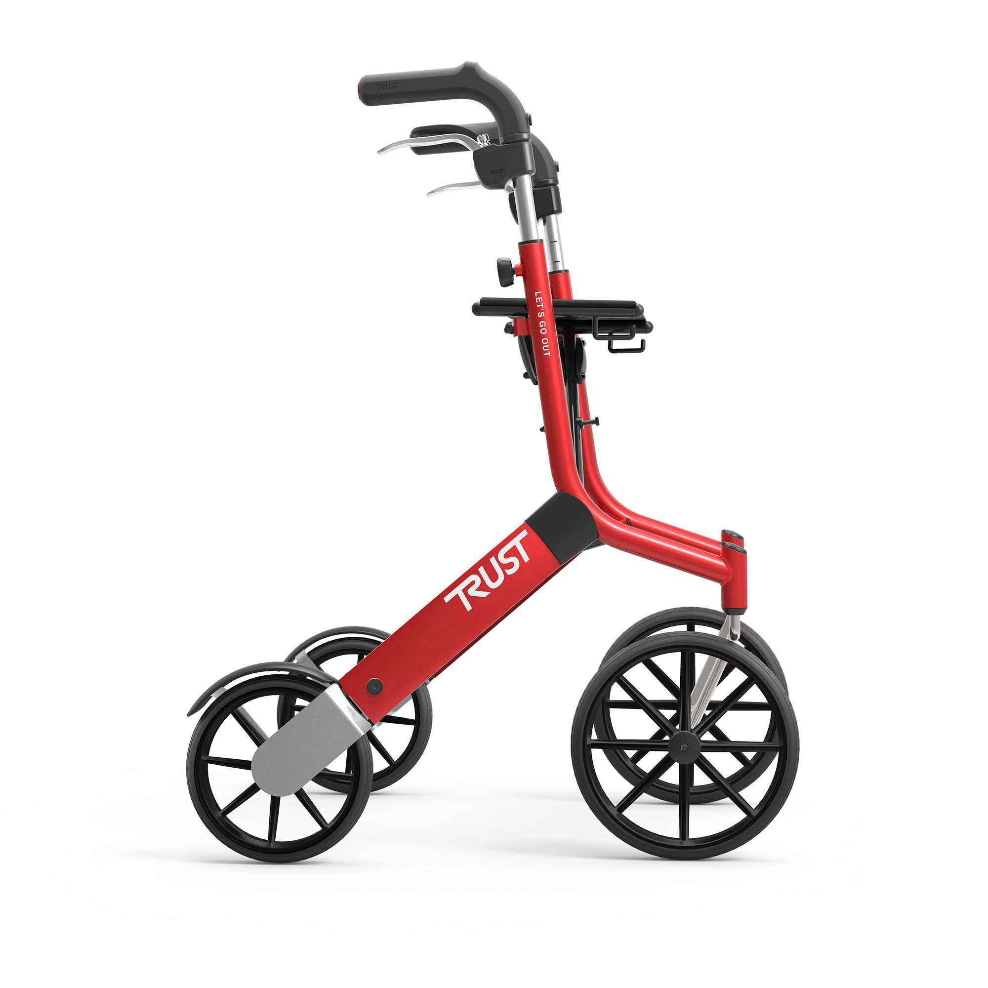 TrustCare - Let's Go Out rollator - Röd