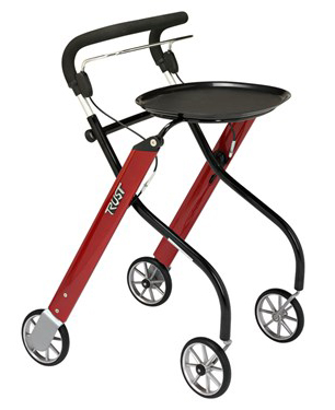 TrustCare - Let's Go-rollator til indendørs brug - Röd