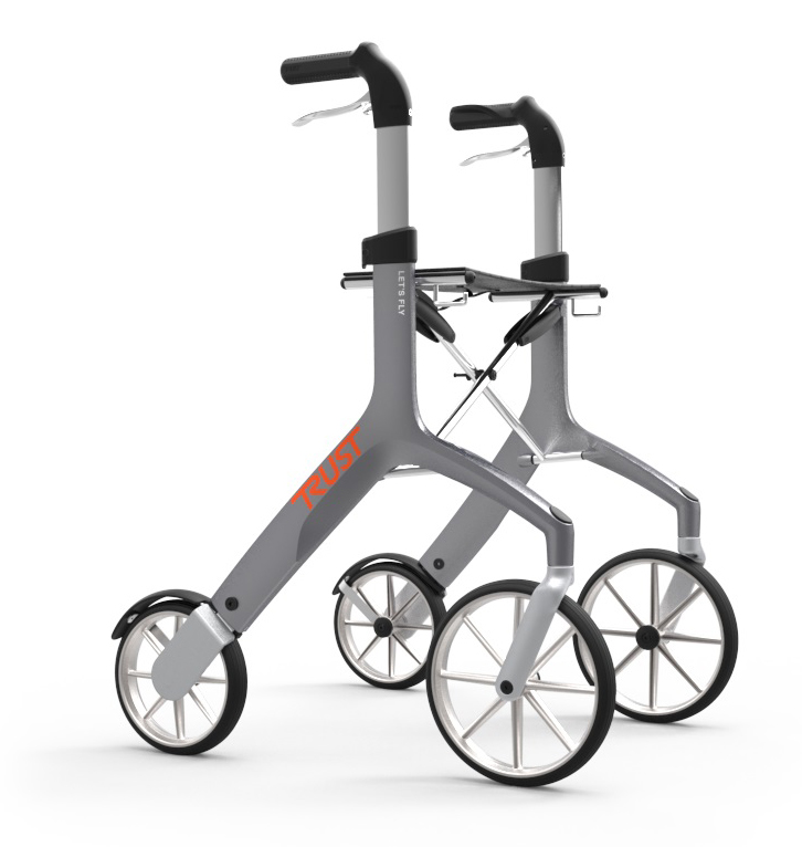 TrustCare - Let's Fly - premium rollator - Koppar