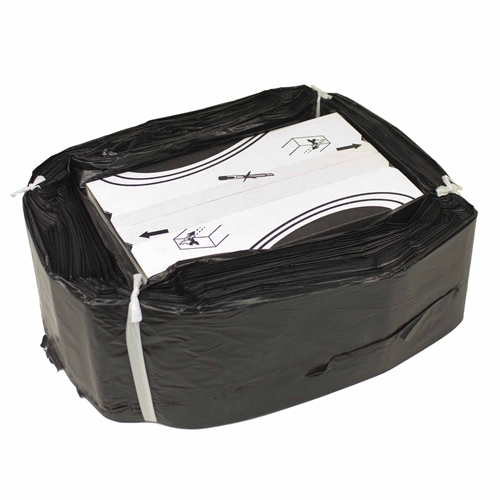 Muovinen jätesäkkirulla Tubesac Den Lille - 60 m 20 my musta sis. säkkisidontalangan