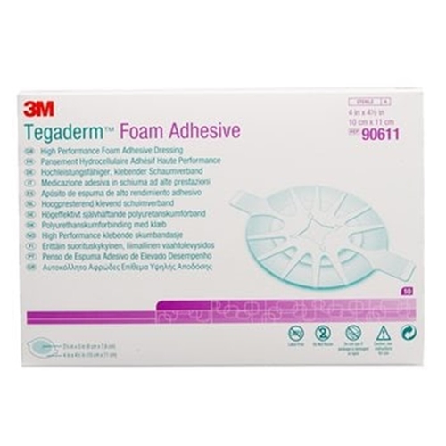 Tegaderm Foam Adhesive Schaumverband - 10x11cm oval mit Haftrand - 10 St