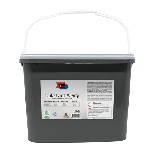 Laundry detergent powder colour laundry PLS - 5kg Allergy unperfumed Nordic Swan Ecolabel