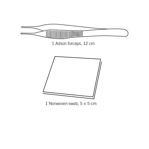 Adson engangspincet - 12 cm enkeltpakket - 100 stk