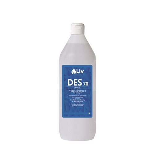Liv Flächendesinfektion 70% - 1000 ml Flasche für saubere Oberflächen CE
