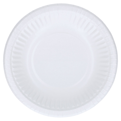 Dyb papirtallerken - 20 cm hvid Svanemærket - 25 stk.