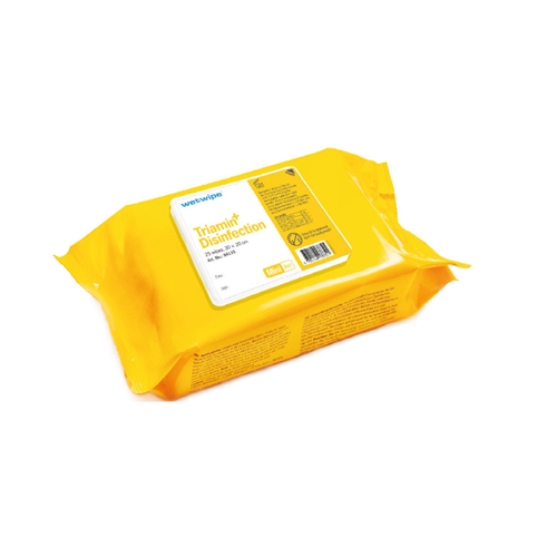 Desinfektionsduk engångs – 30x20cm Wet Wipe Mini gul – 25 st