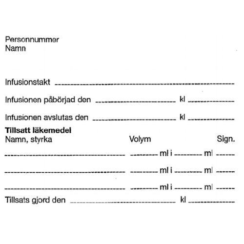 Etiket Tilføjet lægemiddel - 94x64mm selvklæbende rle500