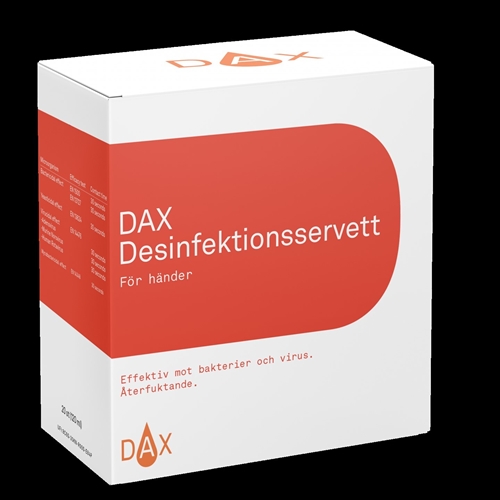 Handdesinfektion servett DAX - 17x22cm 6ml styckförpackade - 20 st