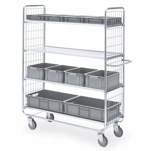 Hyllvagn modell 100, 4-plan, för 200 kg