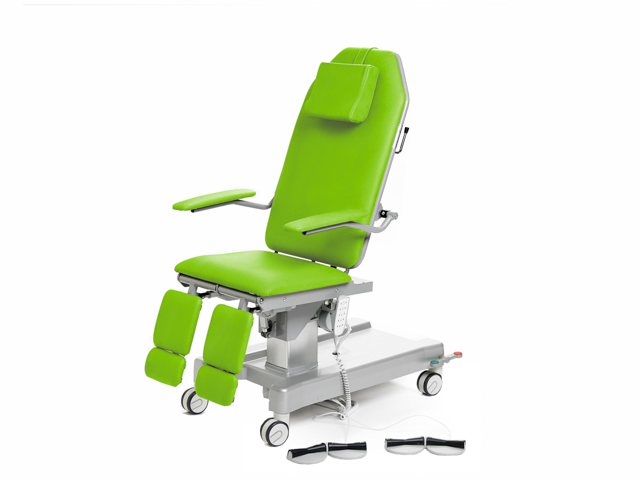 Fotvårdsstol – Patientvikt upp till 215 kg – Lime 893