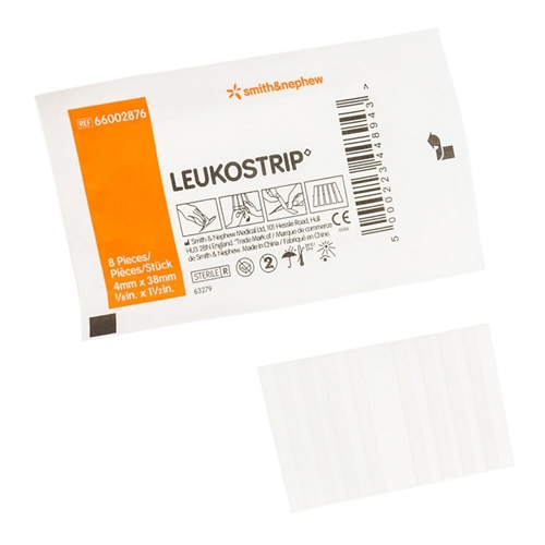 Elastiske suturstrips Leukostrip - 6,4x102mm 5/kuv - 250 stk