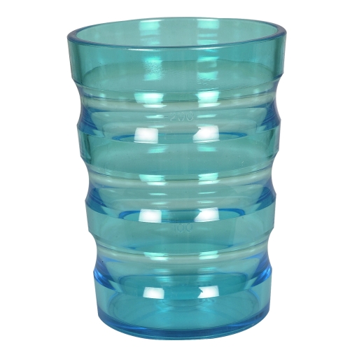 Mug plastic reusable - 25cl blue fits lid 286434