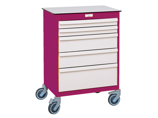 Mobil arbetsstation 1 block - Plommon