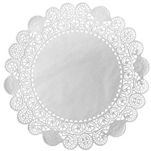 Pyöreä pitsipaperi 30 cm valkoinen kuviollinen 250 kpl