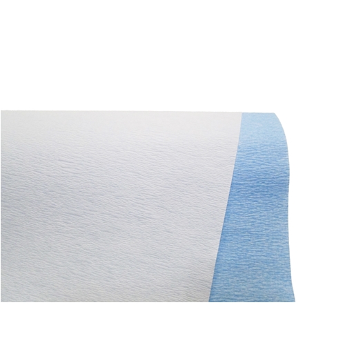Einschlagtuch Sterisheet 2 160/260 Zellulose - 80x80cm weiß/blau abwechselnd - 100 St.