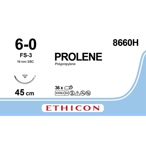 Prolene-ompelulanka 6-0 8660H - 45 cm neula FS-3 - 36 kpl