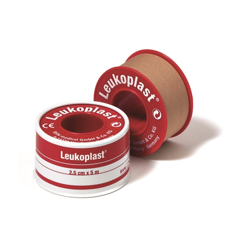 Leukoplast Gewebepflaster 5 cm x 5 m beige Latexringe 6 St.