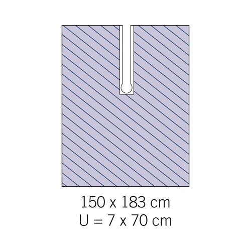 OP-Abdecktuch Evercare mit Schlitzen - 150x183cm Schlitze 7x70cm - 9 St.