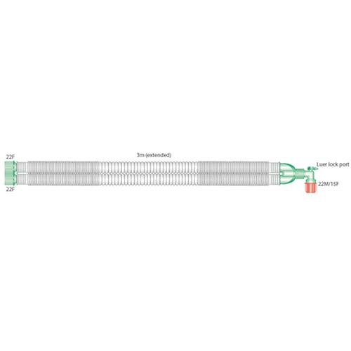Andningssystem Compact - 22mmx3m avtagbart Y-vinklat - 30 st