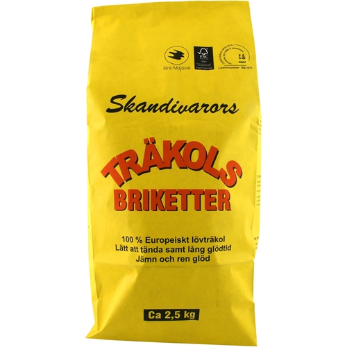 Grillbriketter Skandivaror - 2,5 kg Bra Miljöval