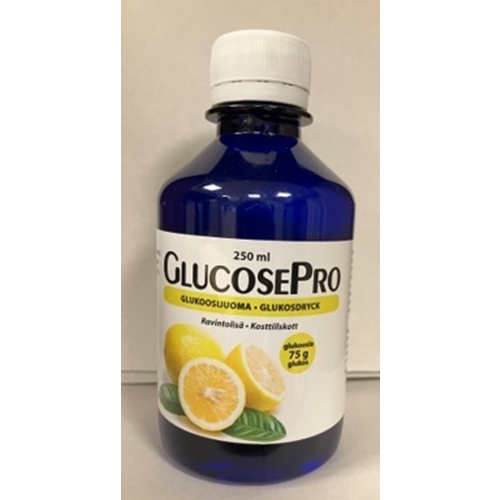 Glukosbelastningsdryck GlucosePro – Citron utan färgämne 250mL/75g – 12 st