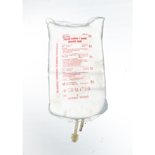 Sterilt vand Uromatic - 3000 ml skyllevæske i pose - 4 stk.