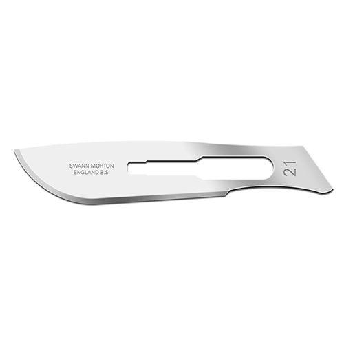 Knivblad op Swann-Morton - nr21 - 100 st