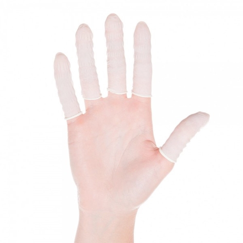 Fingertuta nitril rullad - stl M 7cm vit - 100 st