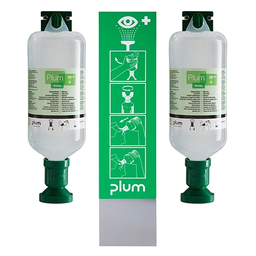 Vægholder til øjenskyl - med Plum øjenskyl 2x1000ml