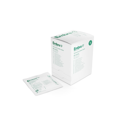 Kuitukangaskompressi 4-kerroksinen 5 kpl Embra - 10x10 cm steriili - 150 kpl