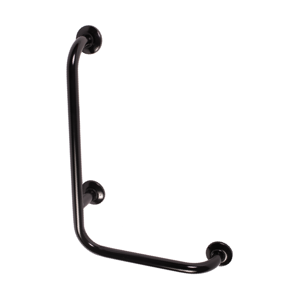 Angled grab rail for disabled users 6/4 left 90o black