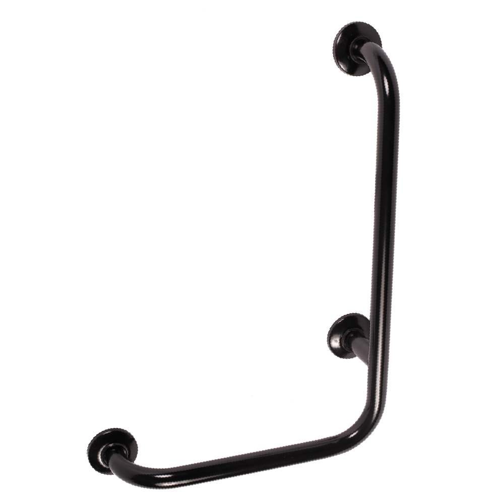 Angled grab rail for disabled users 6/4 right 90o black