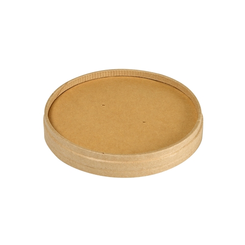 Deckel Papier/PLA Ronda Short - für 480 ml Becher braun - 400 St.