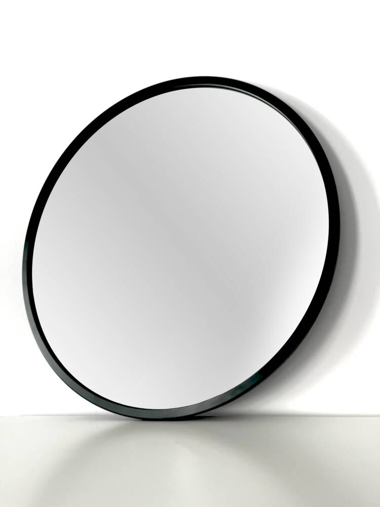Bathroom wall mirror faneco skandi black 600 x 600 mm