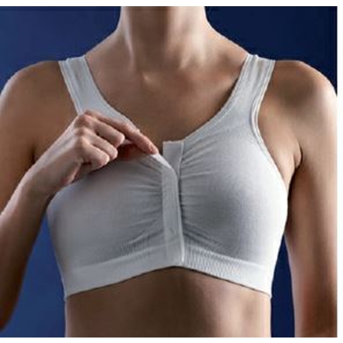 Brustbandage Carefix Bianca - 3XL weiß Baumwolle vorne zu öffnen Klettverschluss