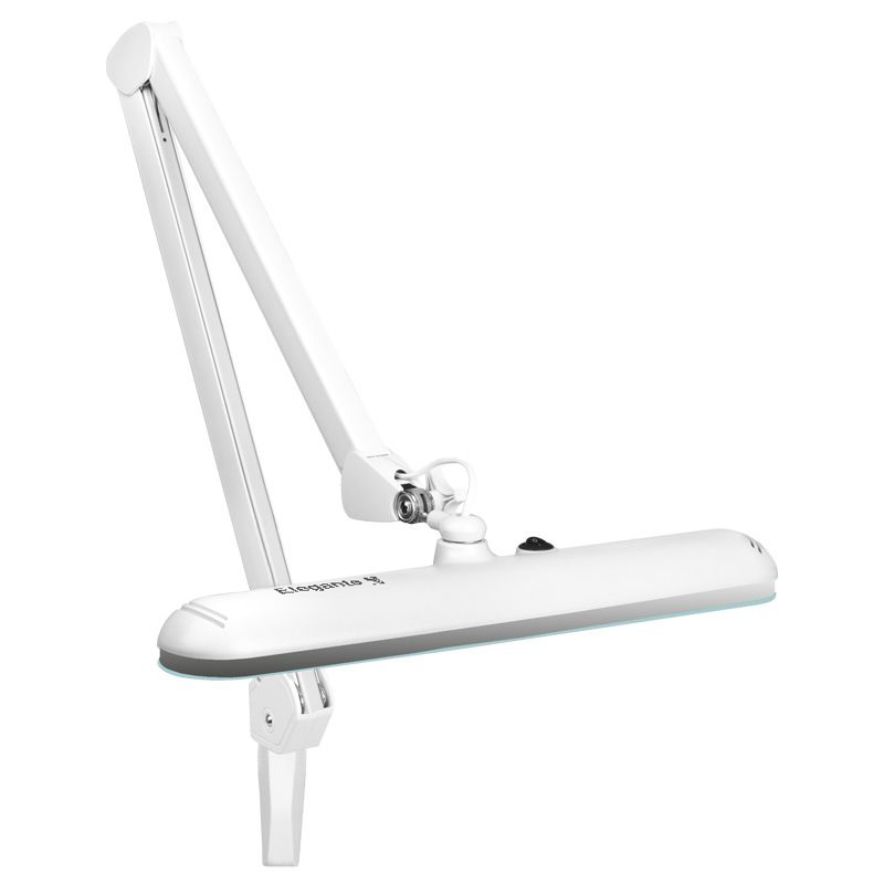Elegancka lampa warsztatowa LED 801st standardowa biała z imadłem