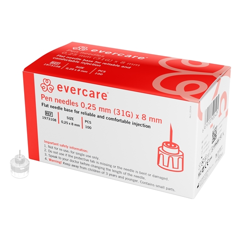 Pennkanyl Evercare – 31G (0.25 x 8 mm) – 100 st